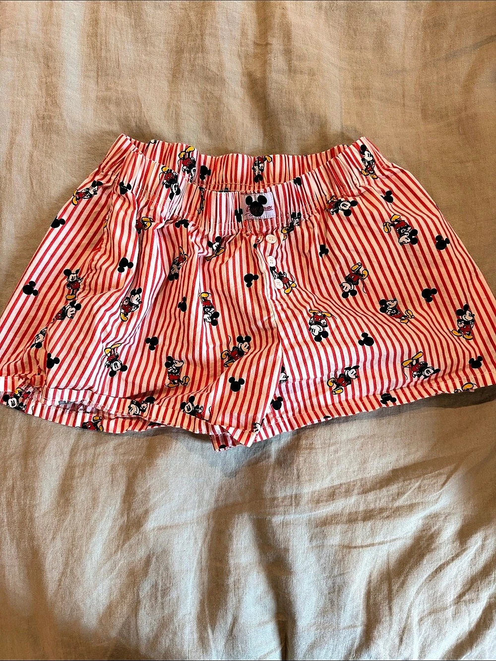 Disney Striped Shorts in Red & White